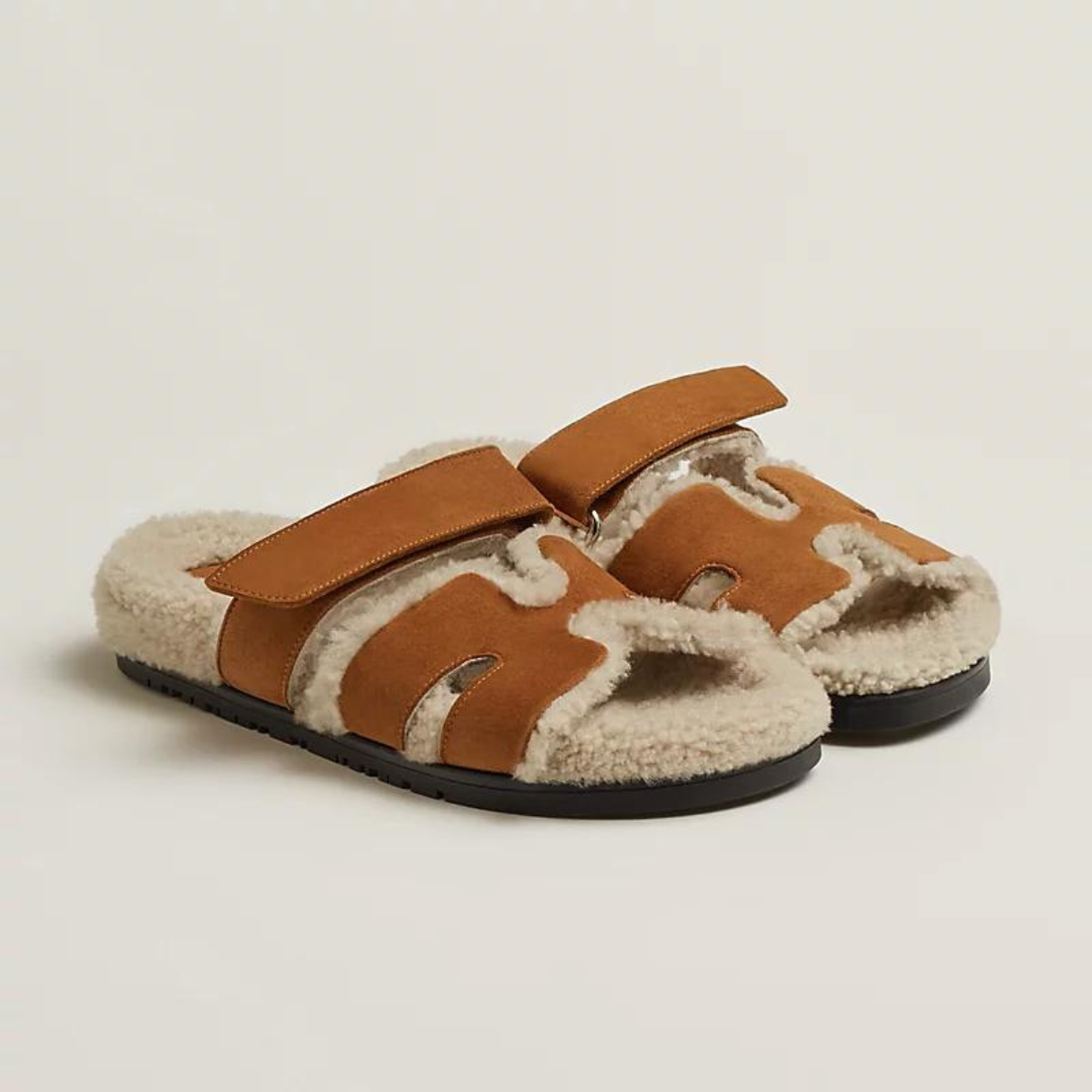 Roman Sandals – Almond Brown & Cloud White (Limited Edition)