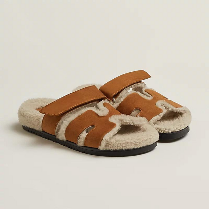 Roman Sandals – Almond Brown & Cloud White (Limited Edition)
