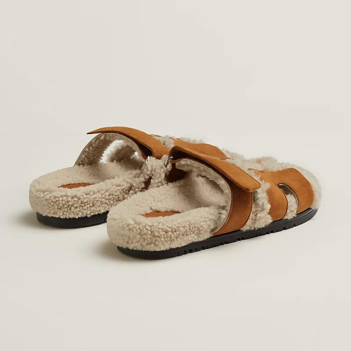 Roman Sandals – Almond Brown & Cloud White (Limited Edition)