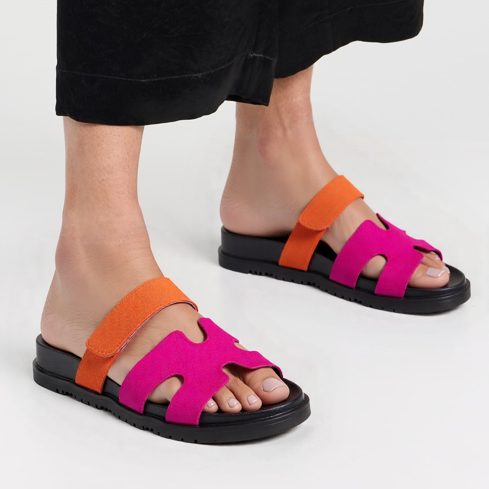 Roman Sandals – Orange / Rosa